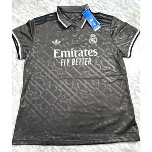 Adidas Real Madrid 24/25 Jersey Charcoal IT3439 La liga spain Women Large NEW
